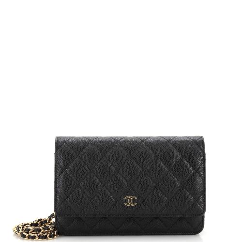 Wallet on Chain Quilted Caviar