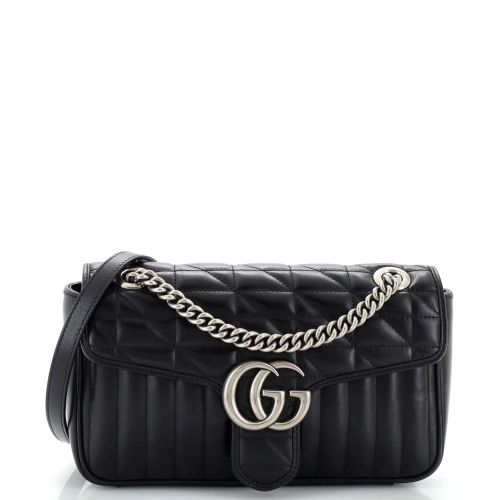 GG Marmont Flap Bag Mixed Matelasse Leather Small