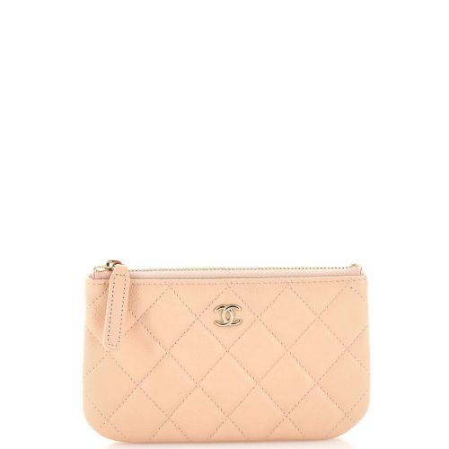 Classic O Case Pouch Quilted Caviar Mini