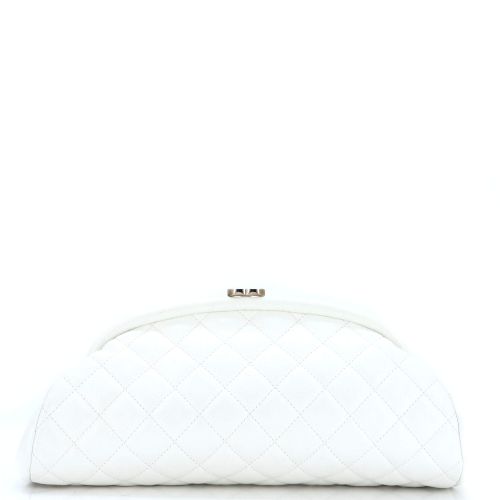 Timeless Clutch Quilted Caviar