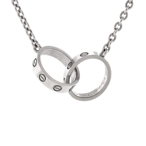 Love Interlocking Necklace 18K White Gold