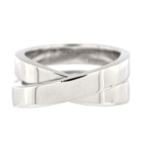 Paris Nouvelle Vague Crossover Ring 18K White Gold