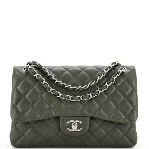 Classic Double Flap Bag Quilted Caviar Jumbo