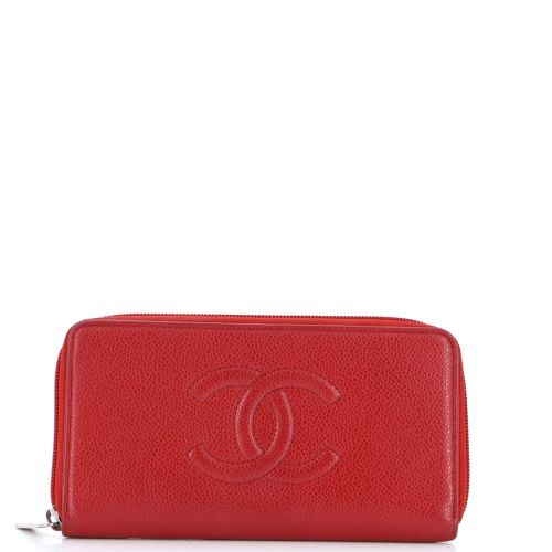 Timeless CC Zipped Wallet Caviar Long