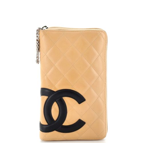 Cambon Zip Around Organizer Quilted Lambskin