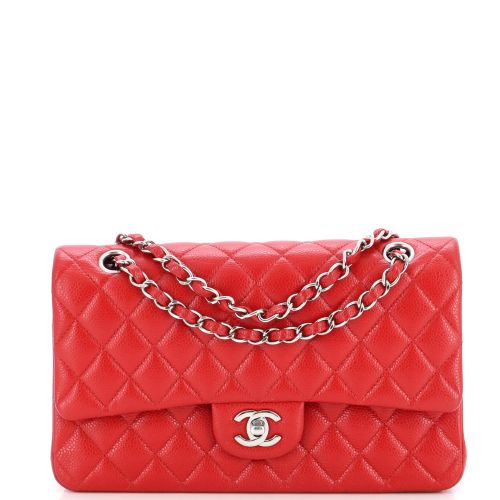 Classic Double Flap Bag Quilted Caviar Medium