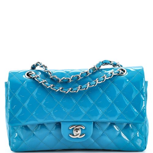 Classic Double Flap Bag Quilted Patent Medium