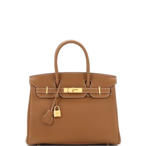 Birkin Handbag Gold Togo with Gold Hardware 30