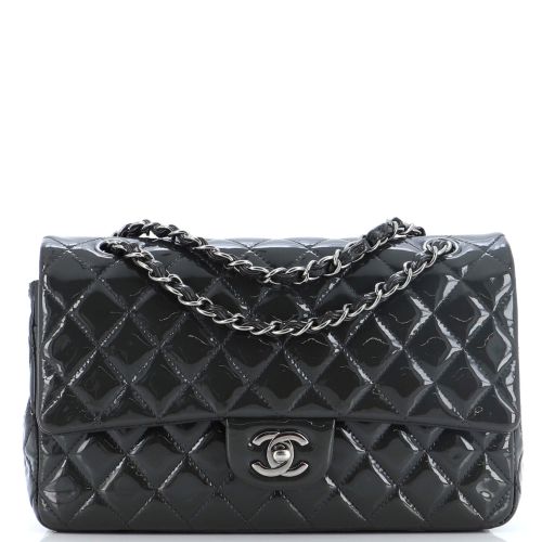 Classic Double Flap Bag Quilted Patent Medium