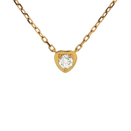 D'Amour Heart Pendant Necklace 18K Rose Gold with Diamond