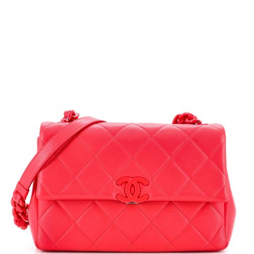 My Everything Flap Bag Quilted Caviar Medium