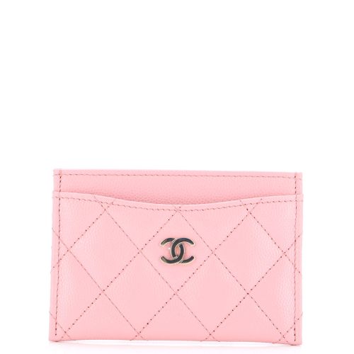 Classic Card Holder Quilted Caviar