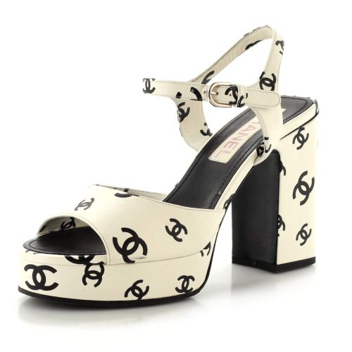 Women's Coco Beach Heeled Sandals Printed Leather