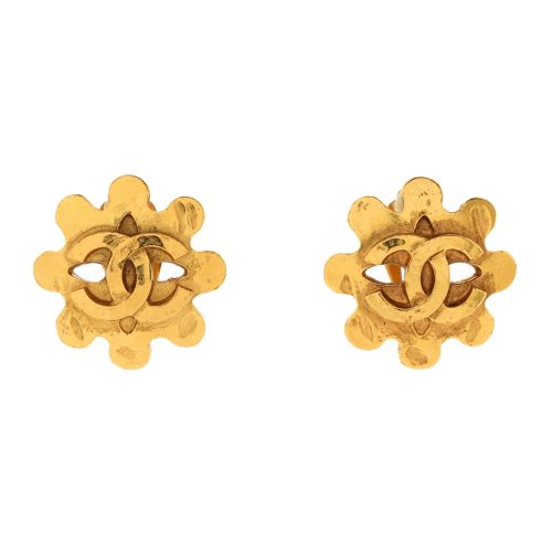 Vintage Flower Clip-On Earrings Metal