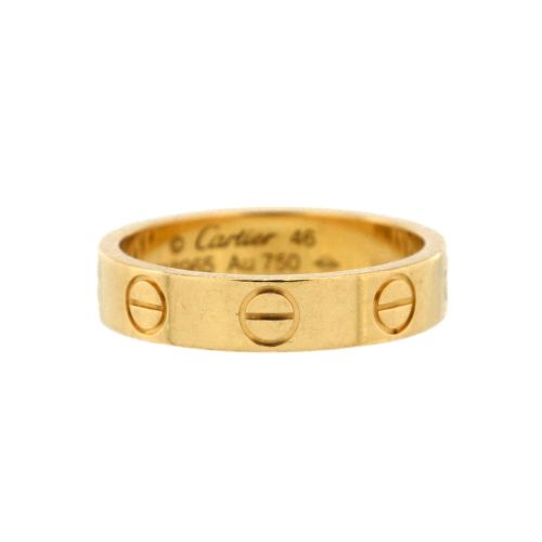 Love Wedding Band Ring 18K Yellow Gold