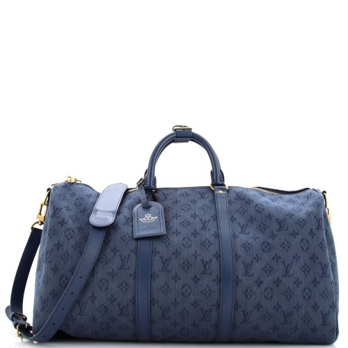 Keepall Bandouliere Bag Monogram Denim 50