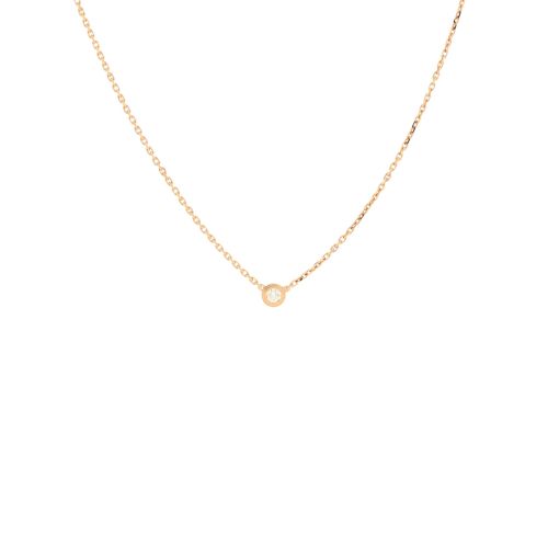 Cartier D'Amour Pendant Necklace 18K Rose Gold with Diamond XS