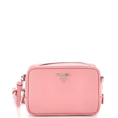 Camera Shoulder Bag Saffiano Leather Mini