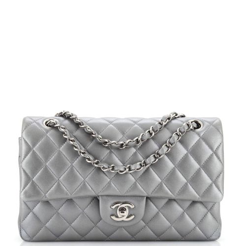 Classic Double Flap Bag Quilted Metallic Lambskin Medium