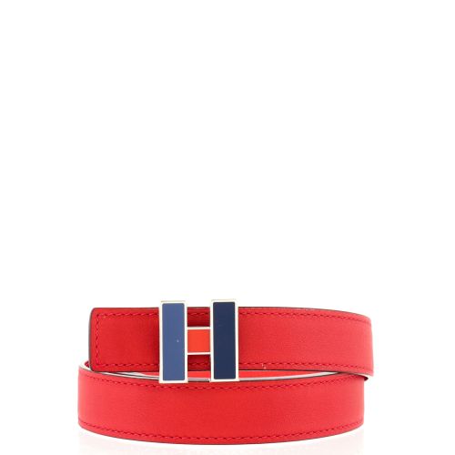 H Email Reversible Belt Leather with Enamel Buckle Thin 90