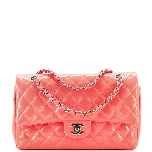 Classic Double Flap Bag Quilted Patent Medium