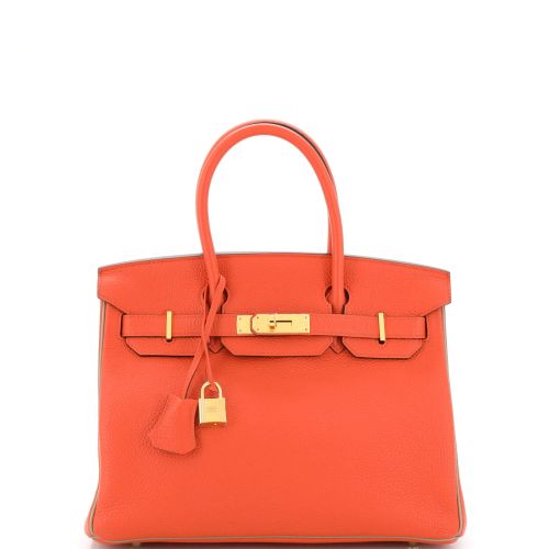 Birkin Handbag Bicolor Togo with Gold Hardware 30