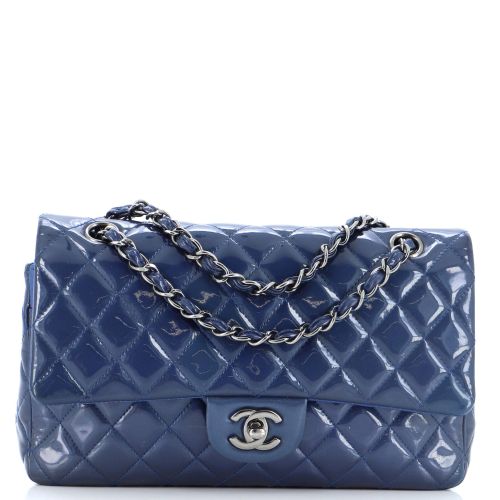 Classic Double Flap Bag Quilted Patent Medium