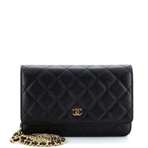 Wallet on Chain Quilted Caviar