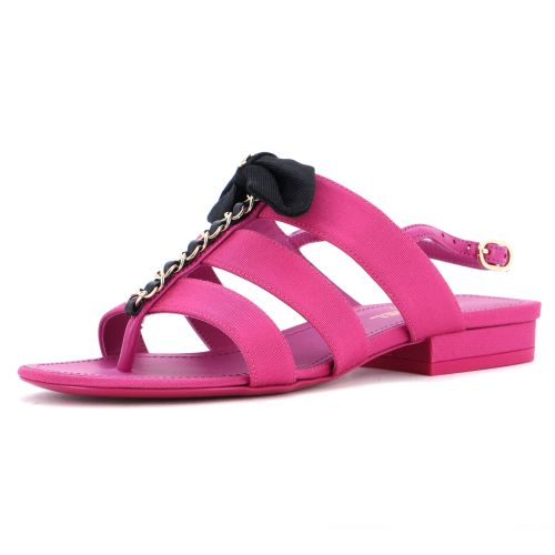 Women's Bow Gladiator Flat Sandals Mixed Materials