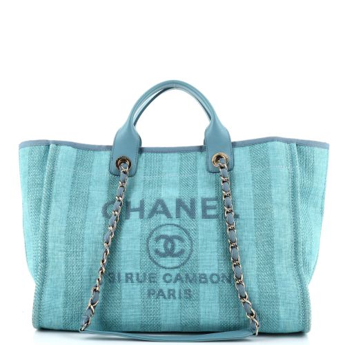 Deauville Tote Striped Mixed Fibers Medium