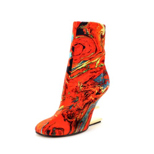 Women's First Ankle Booties Printed Fabric