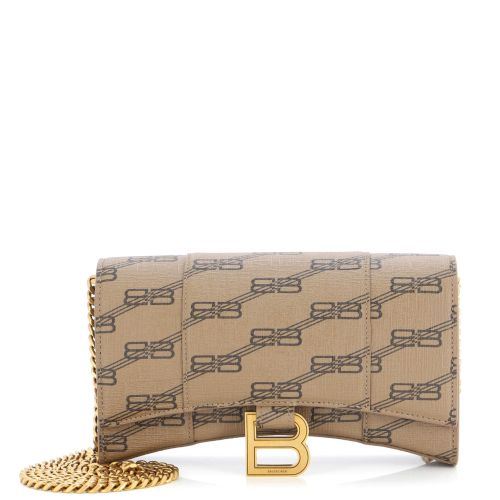 Hourglass Chain Wallet BB Coated Canvas