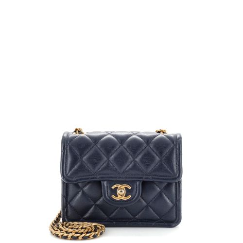 Sweet Classic Flap Bag Quilted Caviar Mini