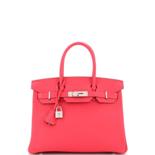 Birkin Handbag Rose Extreme Epsom with Palladium Hardware 30