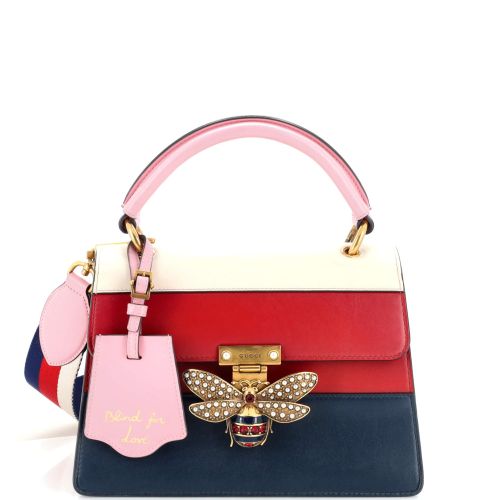 Queen Margaret Top Handle Bag Colorblock Leather Small