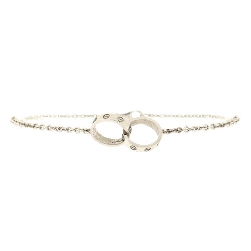 Love Interlocking Bracelet 18K White Gold