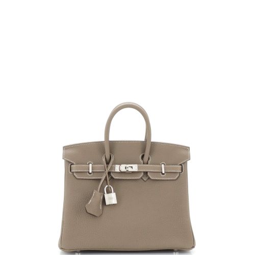 Birkin Handbag Grey Togo with Palladium Hardware 25