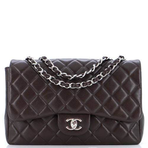 Classic Double Flap Bag Quilted Caviar Jumbo