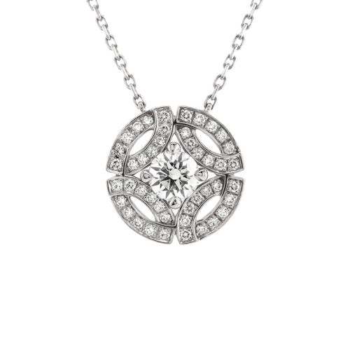 Galanterie Pendant Necklace 18K White Gold with RBC Diamond G/VVS2 0.30-0.34CT