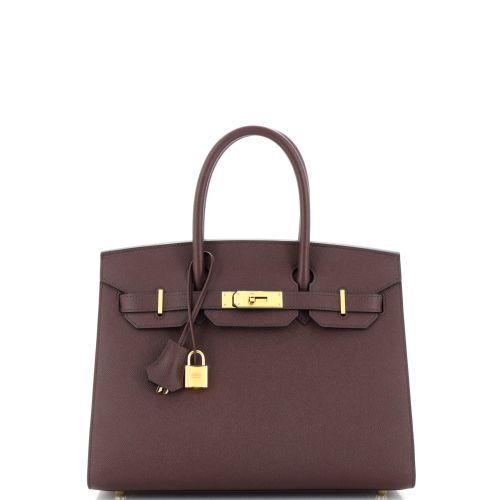 Birkin Sellier Bag Rouge Sellier Epsom with Gold Hardware 30