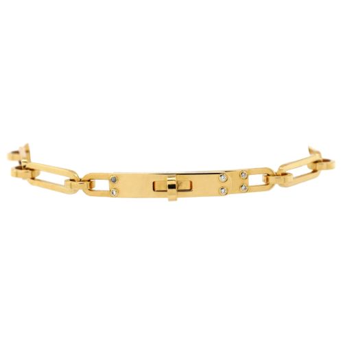 Kelly Chaine Bracelet 18K Yellow Gold with Diamonds Small