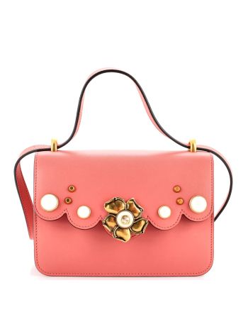 Pearly Peony Shoulder Bag Leather Small