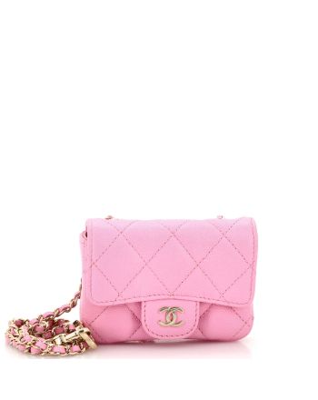 Classic Flap Chain Belt Bag Quilted Caviar Mini