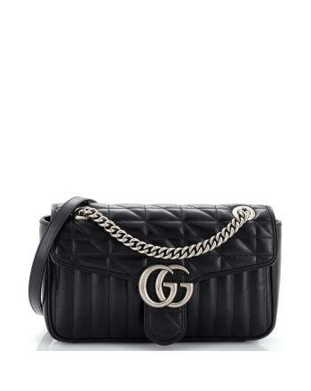 GG Marmont Flap Bag Mixed Matelasse Leather Small