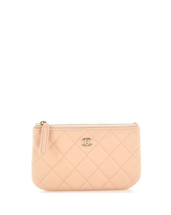 Classic O Case Pouch Quilted Caviar Mini