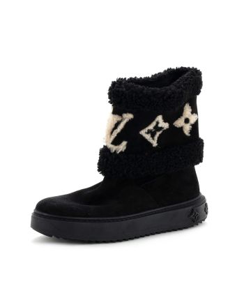 Women's Snowdrop Flat Ankle Boots Suede and Shearling