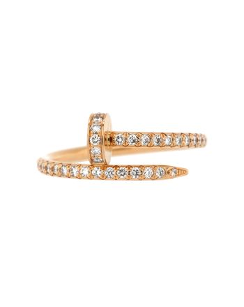 Juste un Clou Paved Ring 18K Rose Gold with Diamonds Small