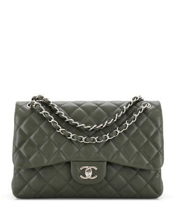 Classic Double Flap Bag Quilted Caviar Jumbo