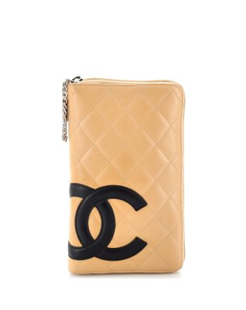 Cambon Zip Around Organizer Quilted Lambskin