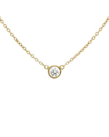 Elsa Peretti Diamonds By The Yard Pendant Necklace 18K Yellow Gold and Diamond 0.10-0.19CT